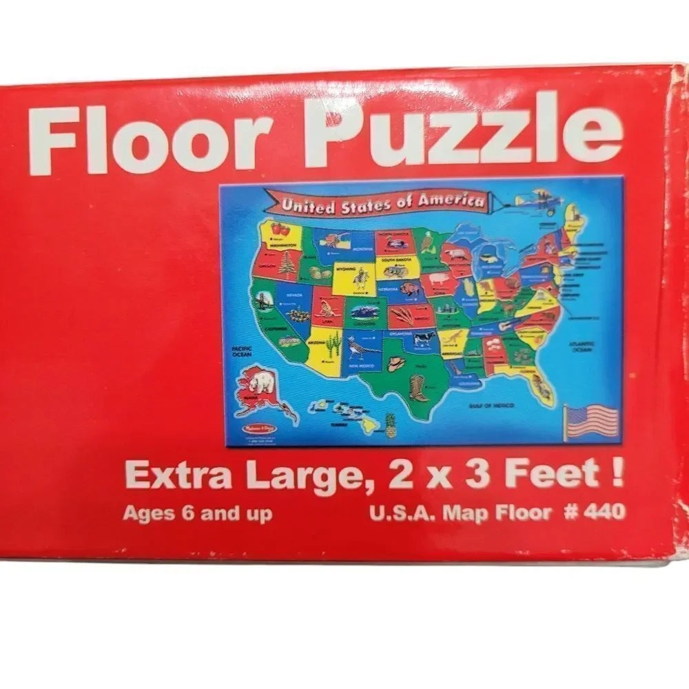 USA floor puzzle 52 pieces